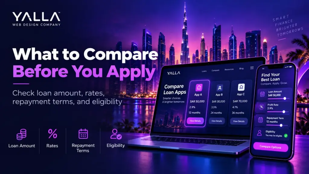 neon fintech loan comparison dashboard